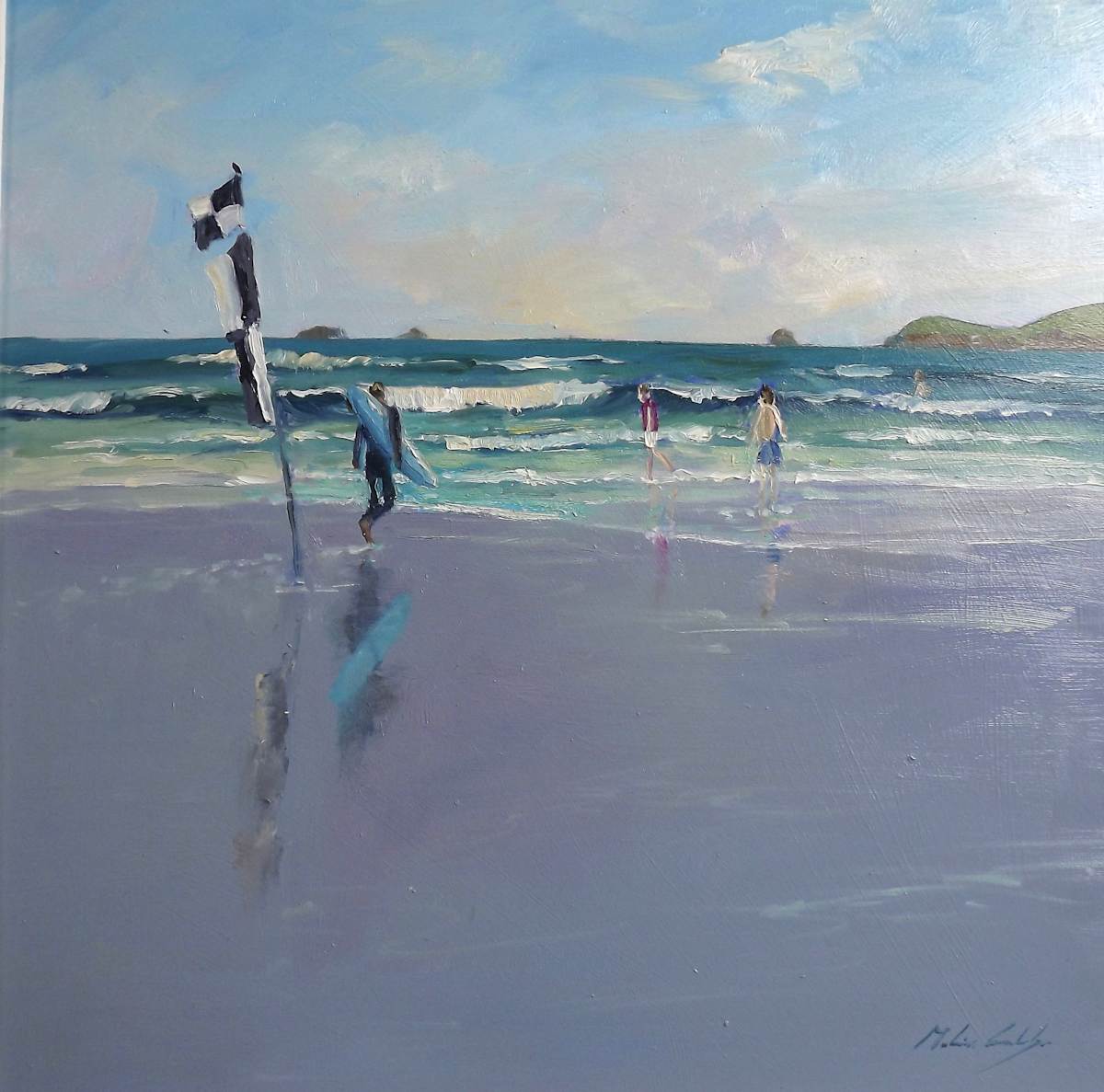 Blue Surf Board, Constantine Bay by Melanie Cambridge, Image 1.