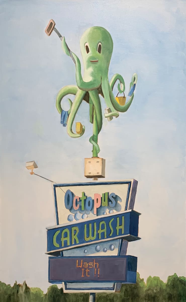Octopus Car Wash by Bradley Leslie Art 