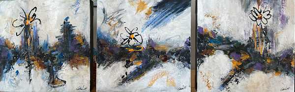 FLOWERS POWER 1, 2, 3 by Ginette Lefebvre, GauLe, Image 1.