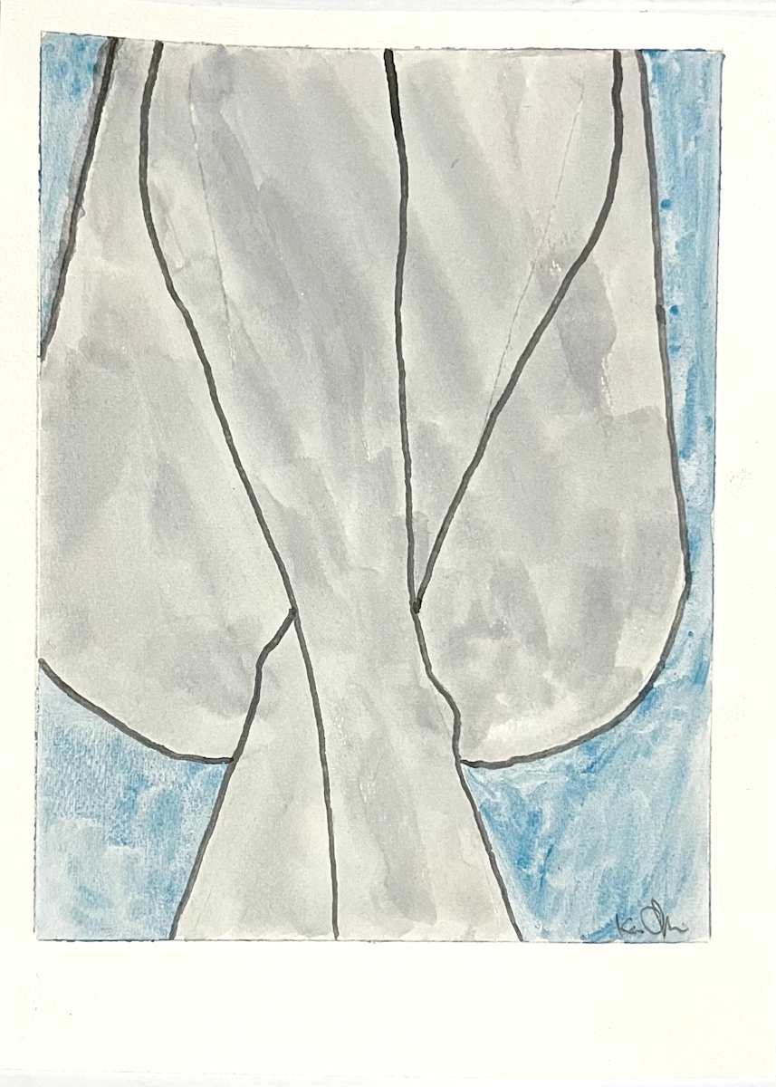 Nude With Crossed Legs, Version 1 by Ken Opin, Image 1.