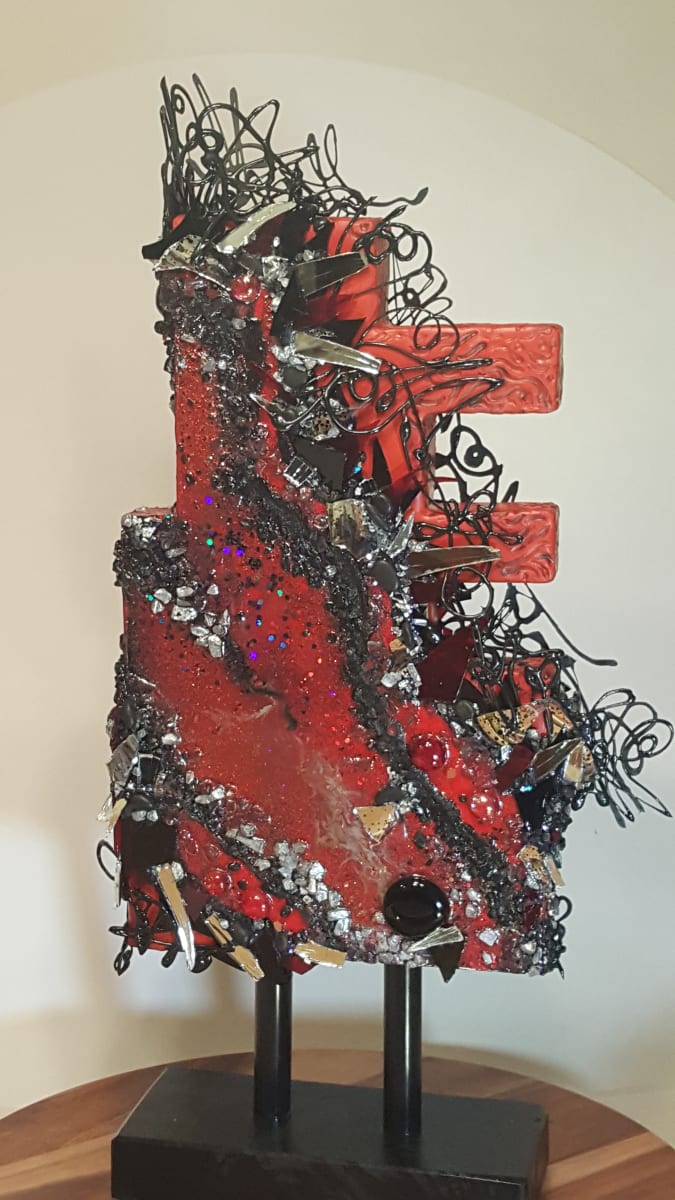 Red Sculpture,  Currents Series by Juju Bartush artbyjuju by Juju Bartush 