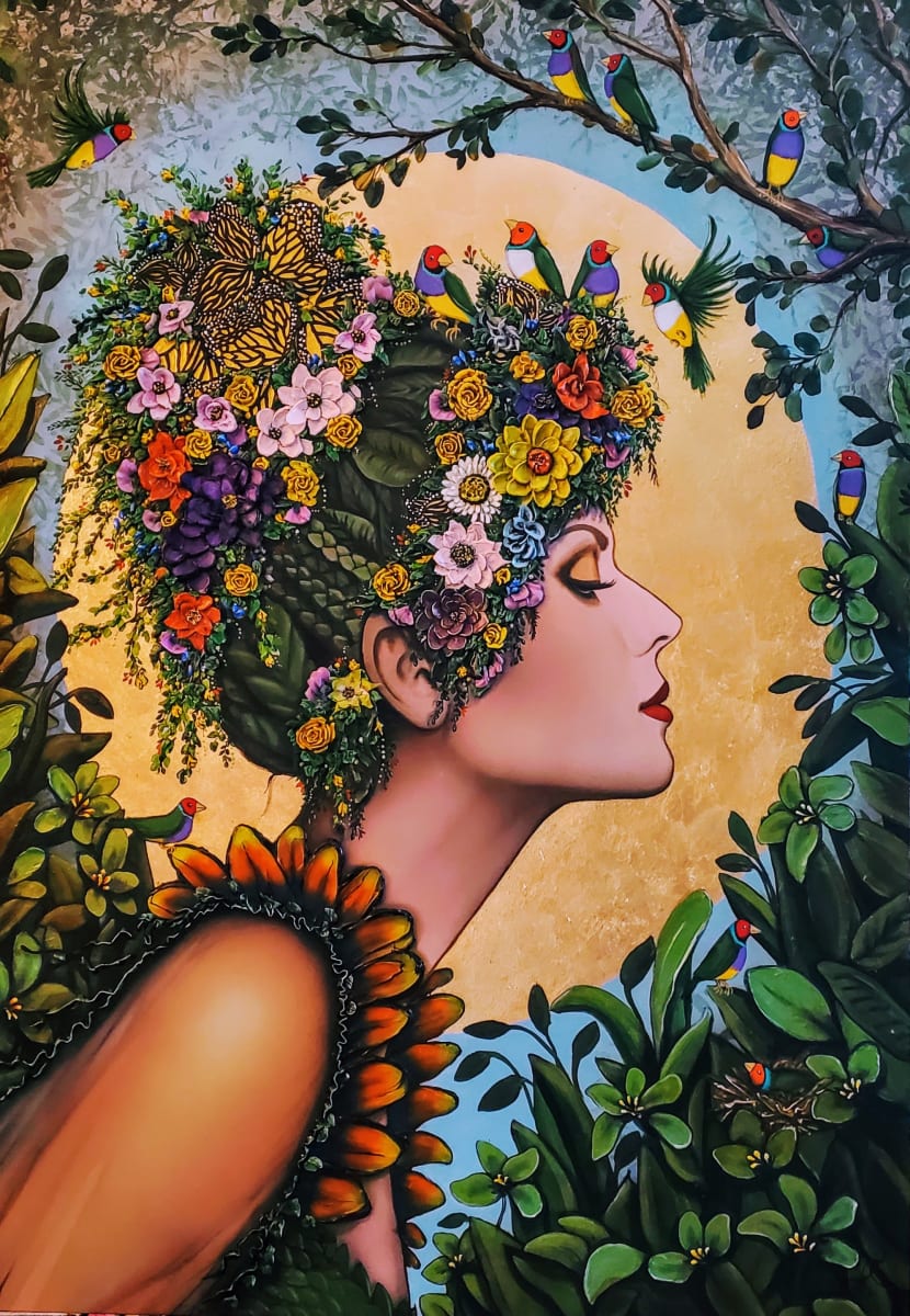 Lady Gouldian, by Juju Bartush by Juju Bartush 