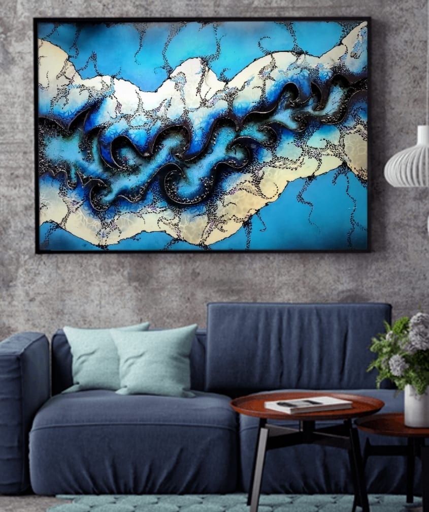 "Blue Torrent" by Juju Bartush 