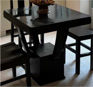 Black Lacquered Dining Table, Image 1.