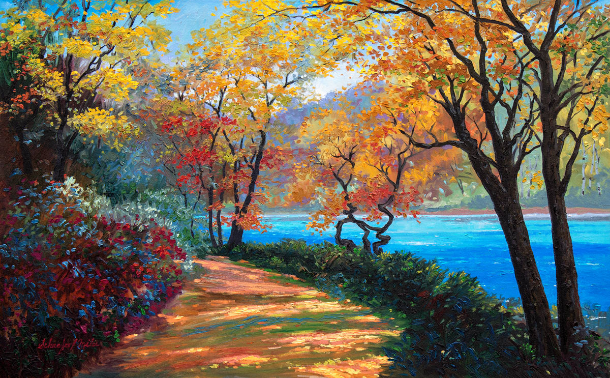 A Dance with Autumn Oil 30" x 48"  Image: A Dance with Autumn Oil 30"x48" 