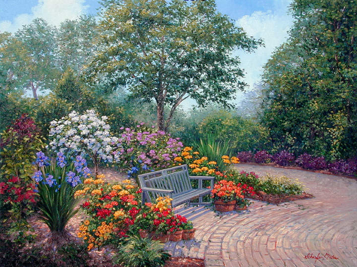 Ambience by Schaefer/Miles Fine Art Inc. Kevin D. Miles & Wendy Sue Schaefer-Miles  Image: "Ambience" Original Oil 40" x 30" In a Private Collection Available as a Limited Edition Giclee on Canvas 18"x24" and Paper 12"x16"