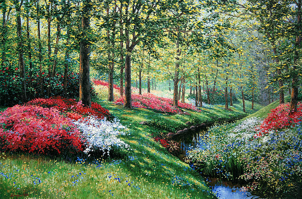 Azalea Meadows by Schaefer/Miles Fine Art Inc. Kevin D. Miles & Wendy Sue Schaefer-Miles, Image 1.