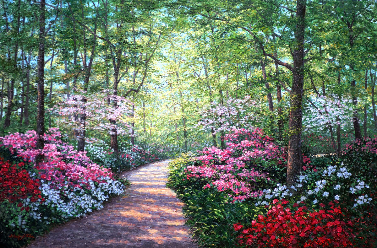 Azalea Path by Schaefer/Miles  Image: "Azalea Path" Limited Edition Offset Lithograph Schaefer/Miles Fine Art