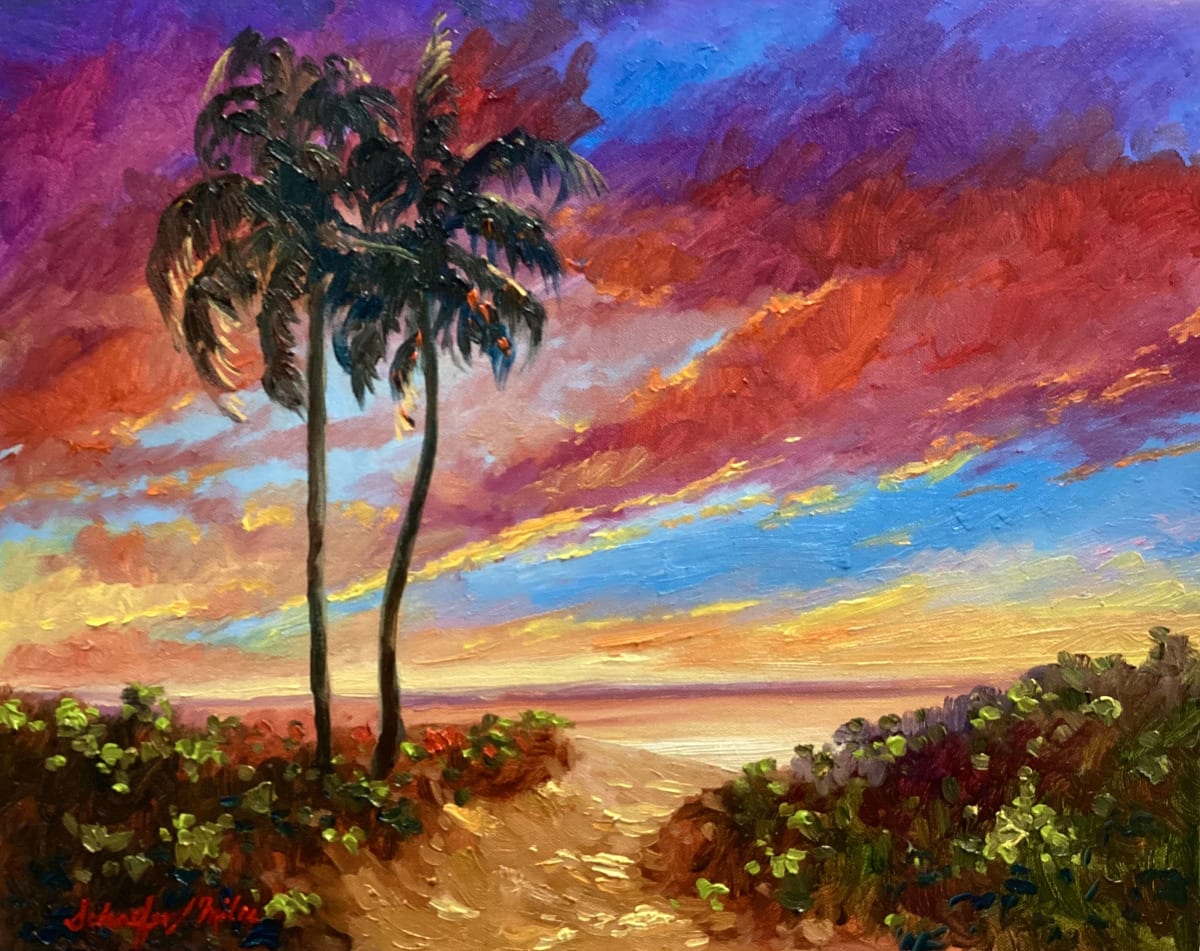Sunset Glow by Schaefer/Miles Fine Art Inc. Kevin D. Miles & Wendy Sue Schaefer-Miles  Image: "Sunset Glow" Oil Painting 16" x 20" 