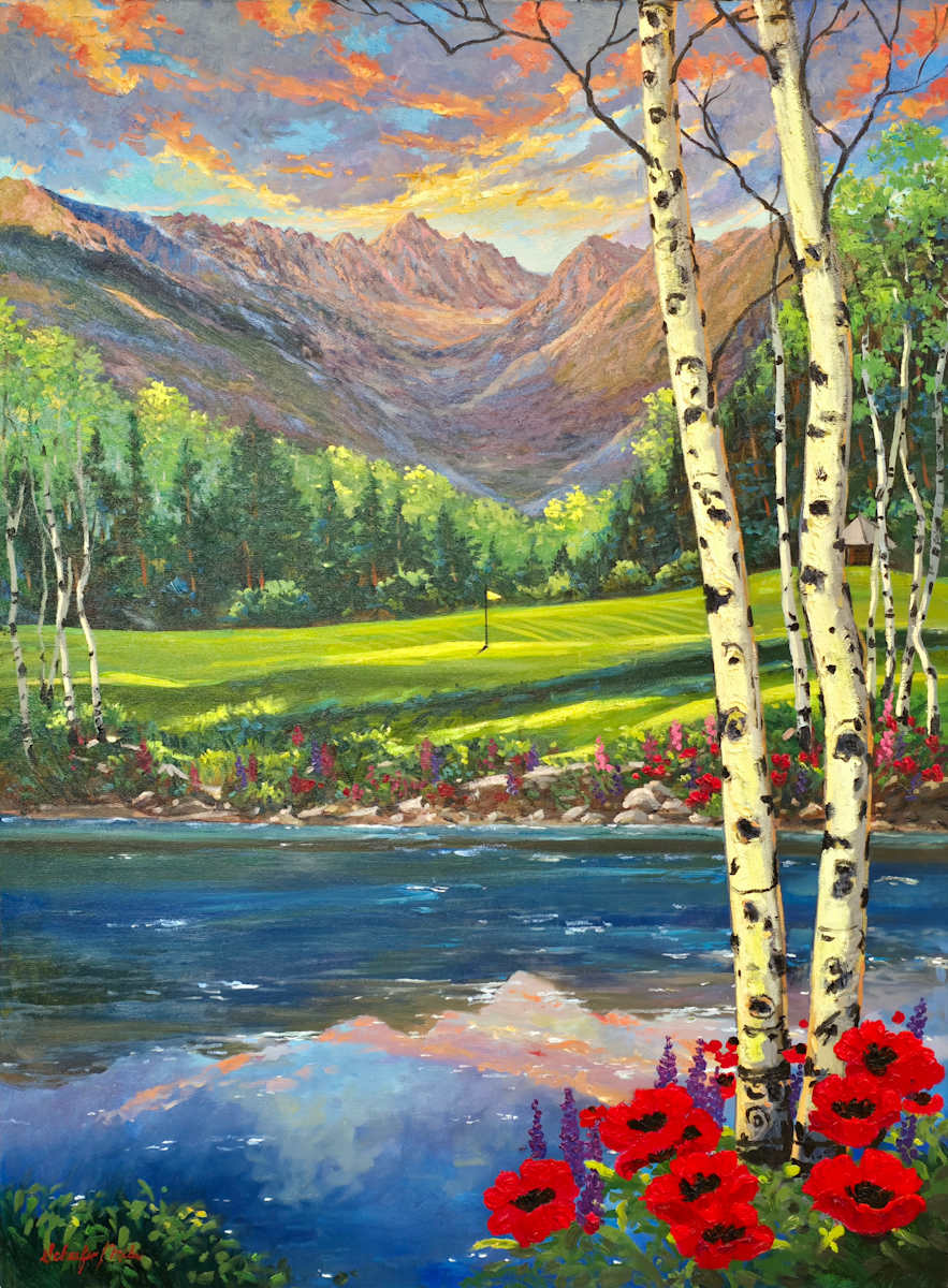 Vail Splendor by Schaefer/Miles Fine Art Inc. Kevin D. Miles & Wendy Sue Schaefer-Miles  Image: "Vail Splendor" Oil 36"x48"