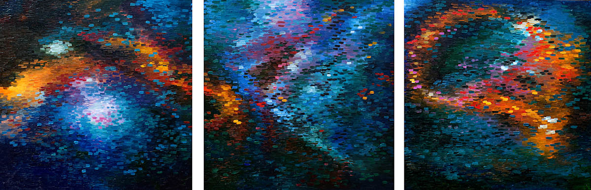 Prescense 1, 2 & 3 triptych by Schaefer/Miles Fine Art Inc. Kevin D. Miles & Wendy Sue Schaefer-Miles, Image 1.