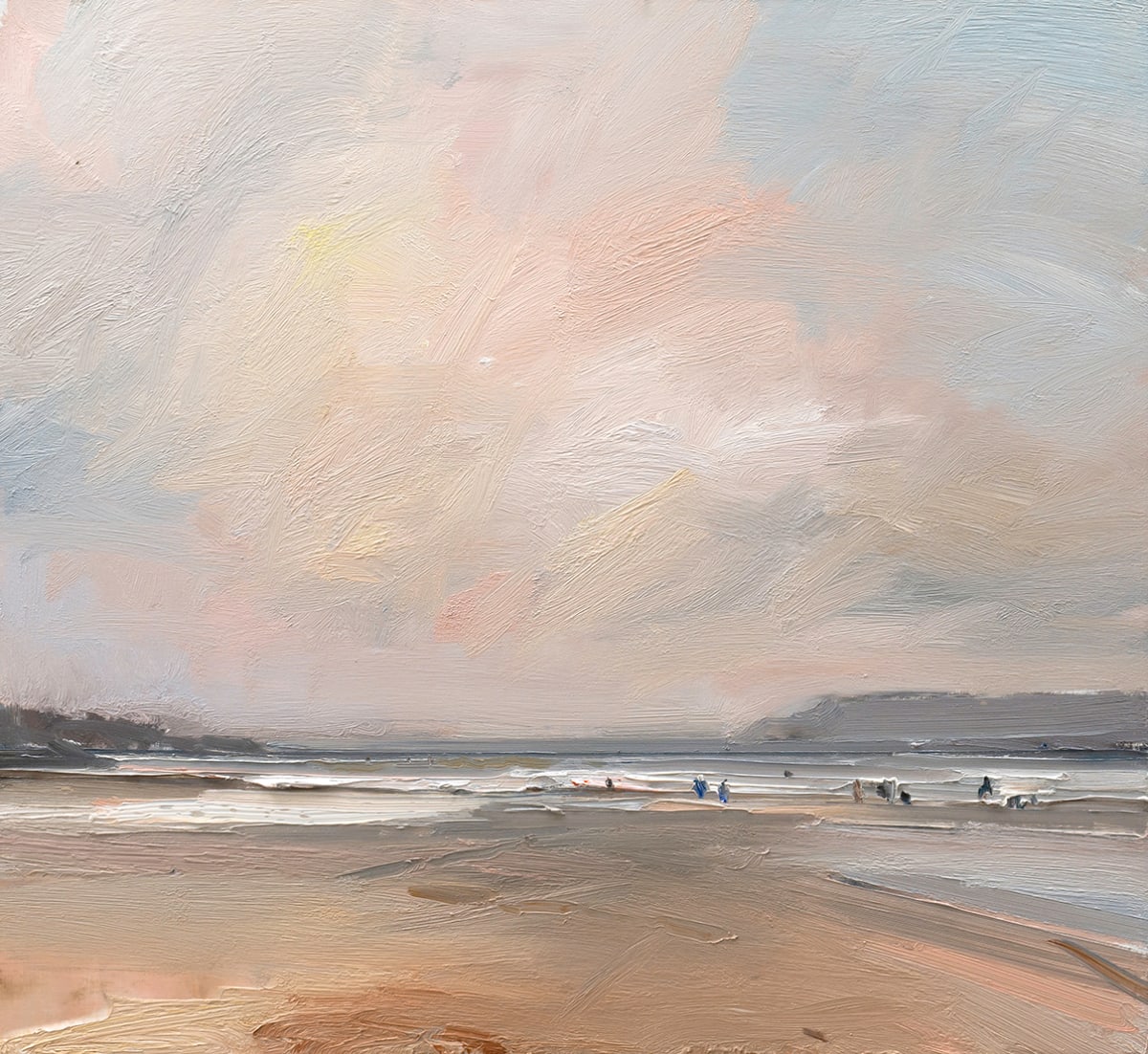 Evening on Polzeath Beach by David Atkins 