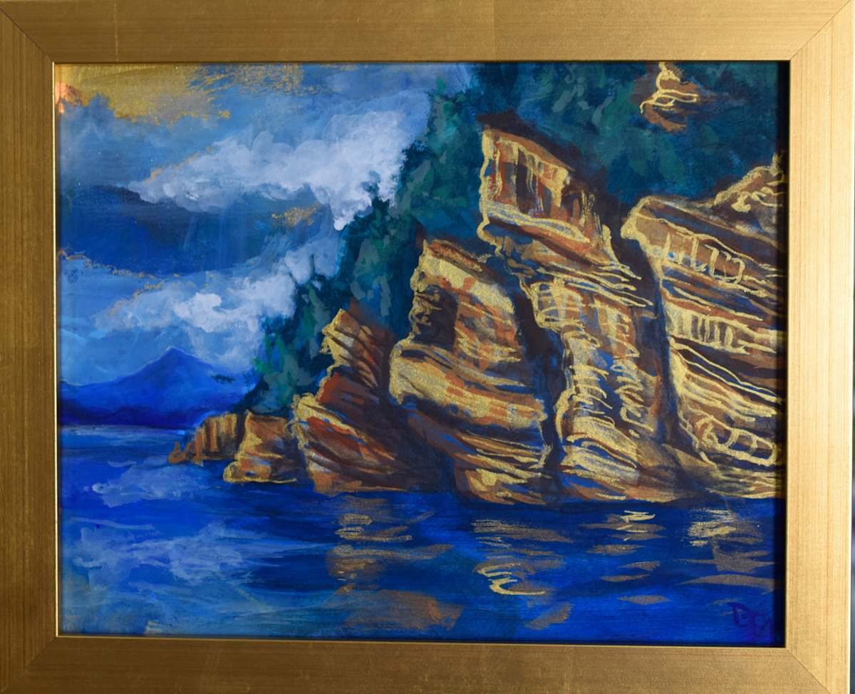 Abstract Landscape/ Golden Cliffs by Dierdra Michelle, Image 1.
