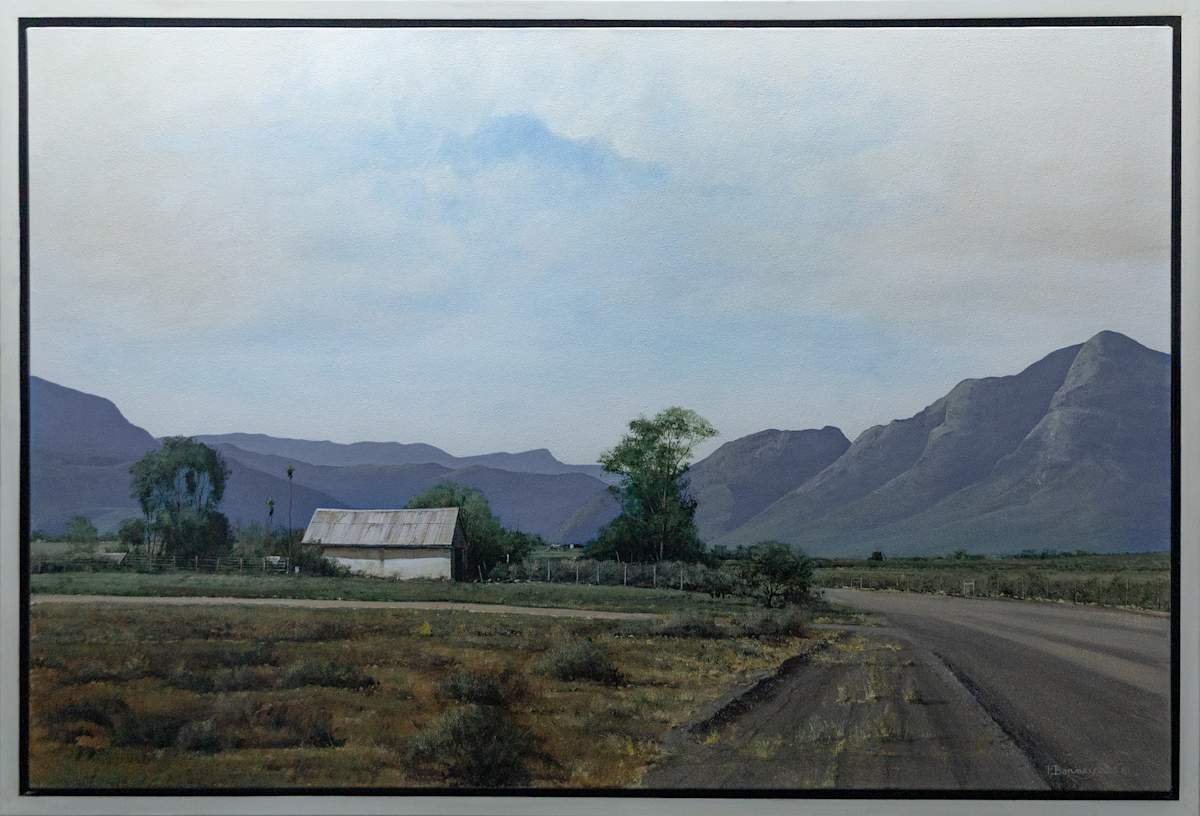 Breede River Valley by Peter Bonney Artist  Image: My rendition of the Breede River Valley in the Worcester area