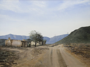 The Road To Groot Swartberg by Peter Bonney  Image: Peter Bonney Art Title:- "The Road To Groot Swartberg"