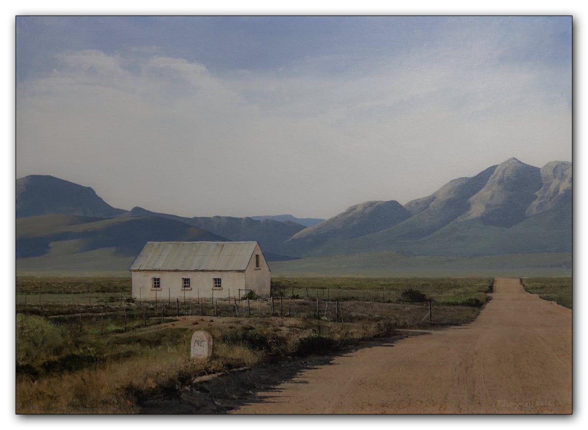 Milestone 42 by Peter Bonney  Image: An old school milestone still standing in the far away Karoo