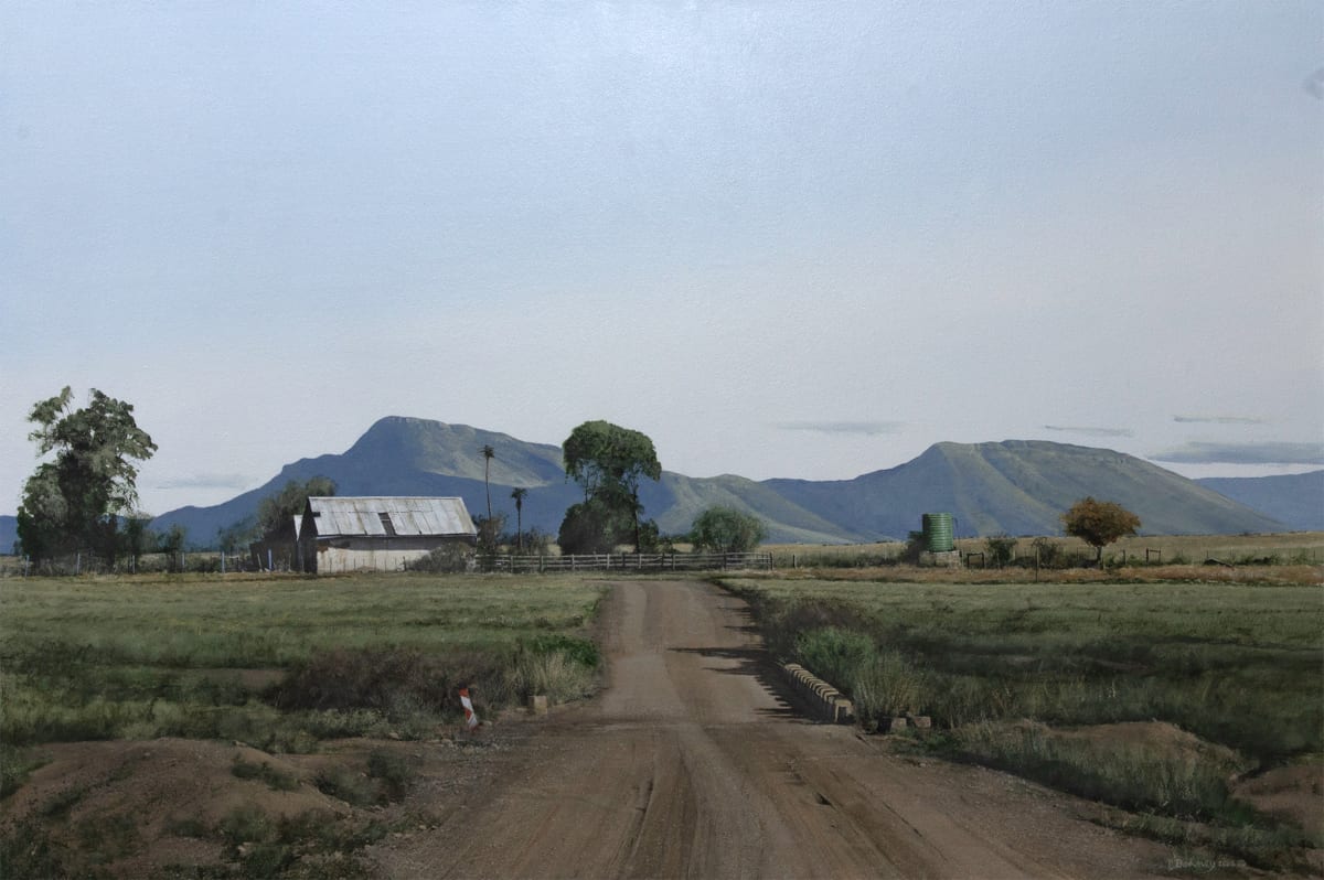 A Bridge A Barn And `A JOJO by Peter Bonney  Image: Peter Bonney rendition of the early summer central Karoo area in the Middleberg area