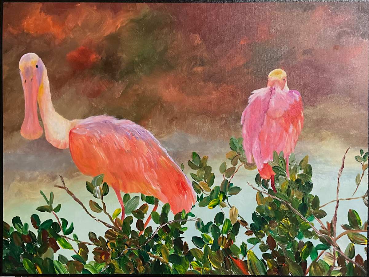 SPOONBILLS by Debbie A Nye, Image 1.