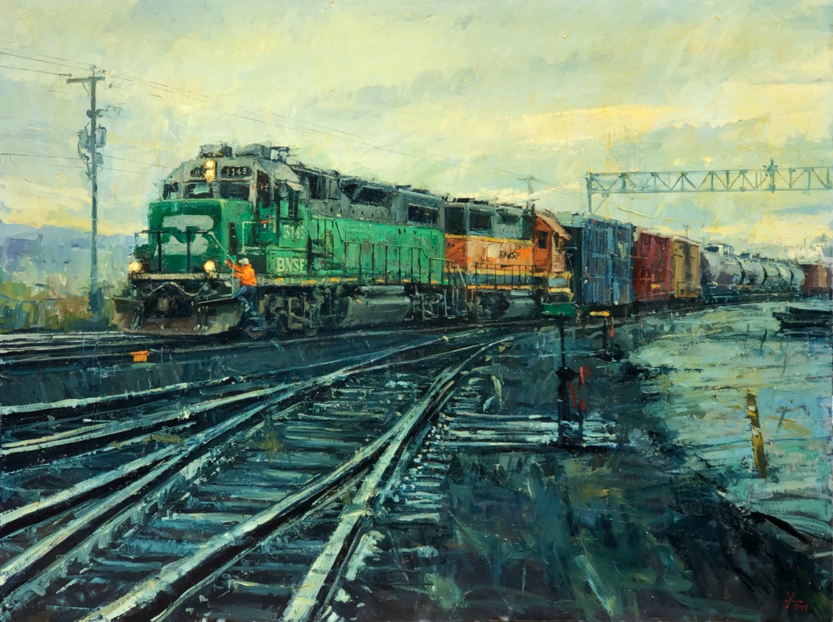 Green Engine BNSF Series 002 by Donald Yatomi 