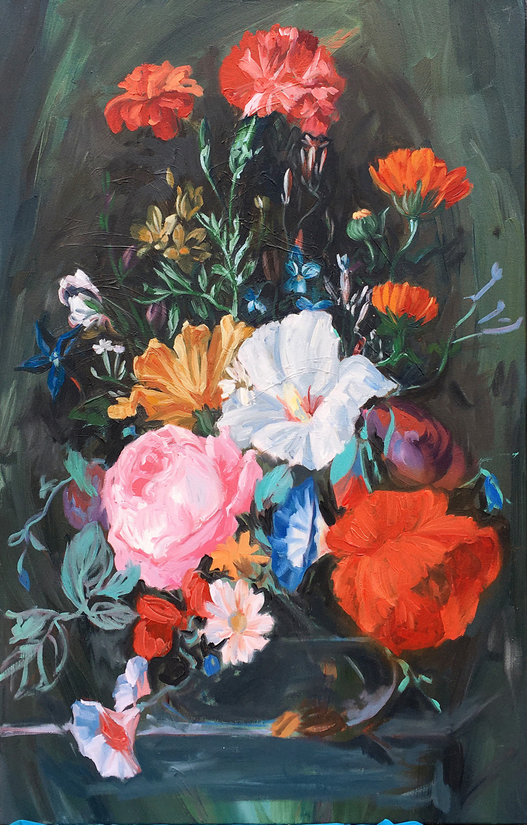 Dutch flower study by Yvonne East 