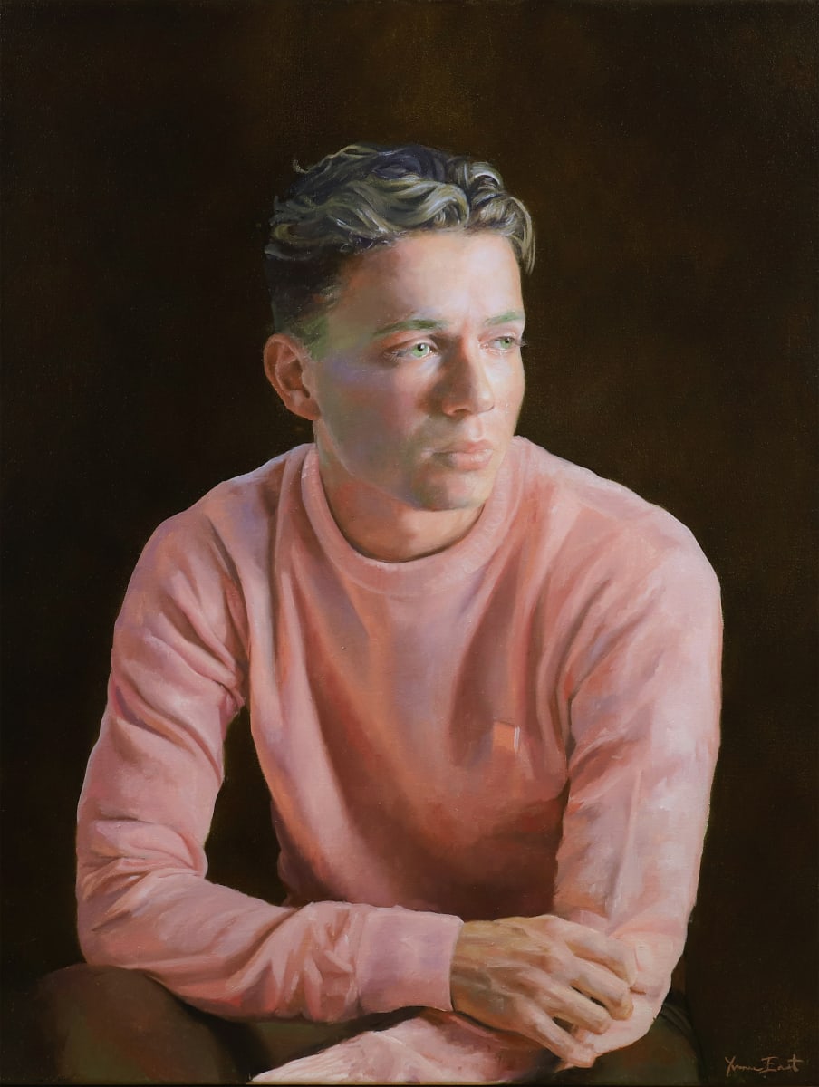 The Man in Pink  (Portrait of Oscar Dews) by Yvonne East 