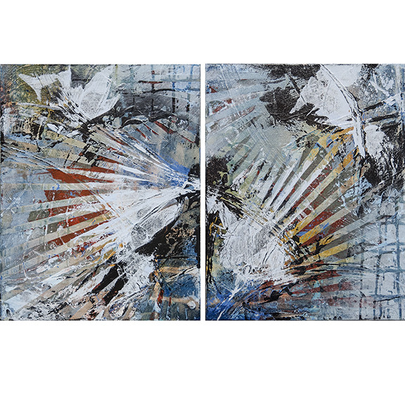 Fire And Ice (Diptych) by Lynette Ubel 