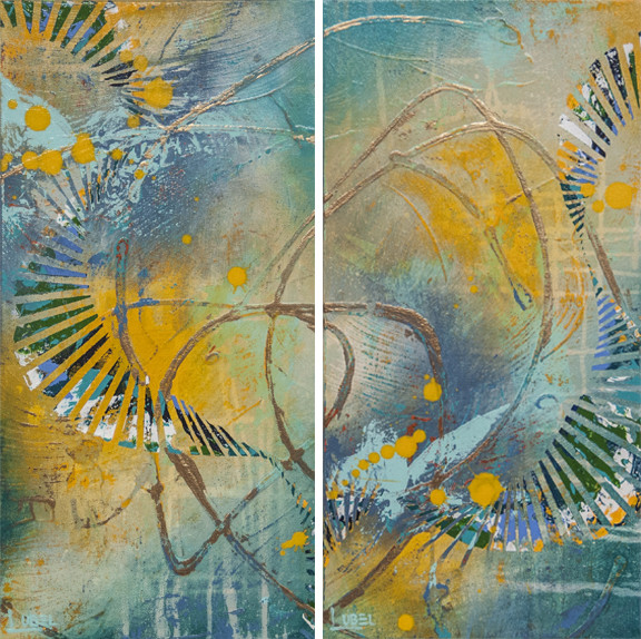 Commissioned (Diptych) by Lynette Ubel 