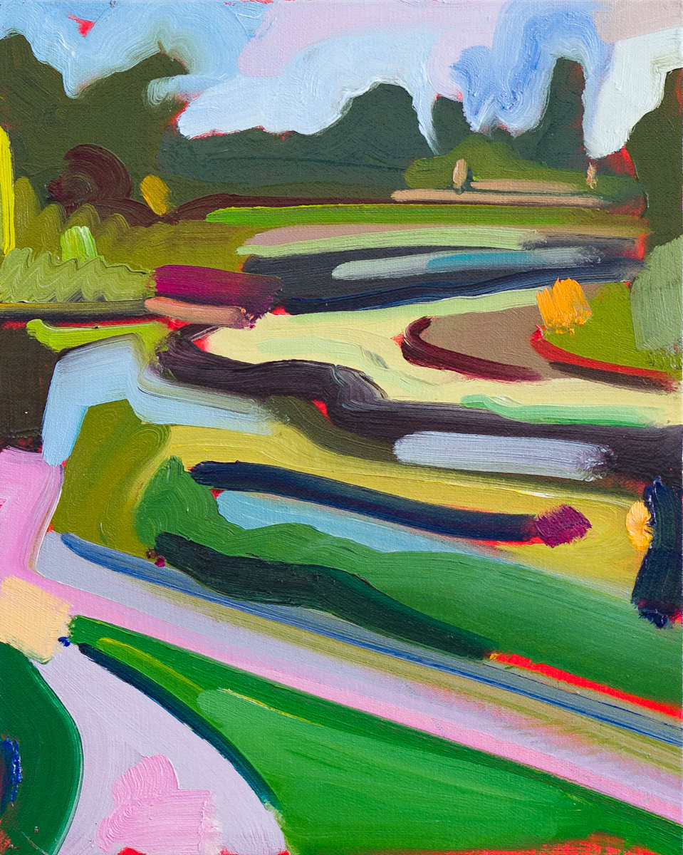 Unfenced prairies stretched towards an ocean by Peter Gynd 