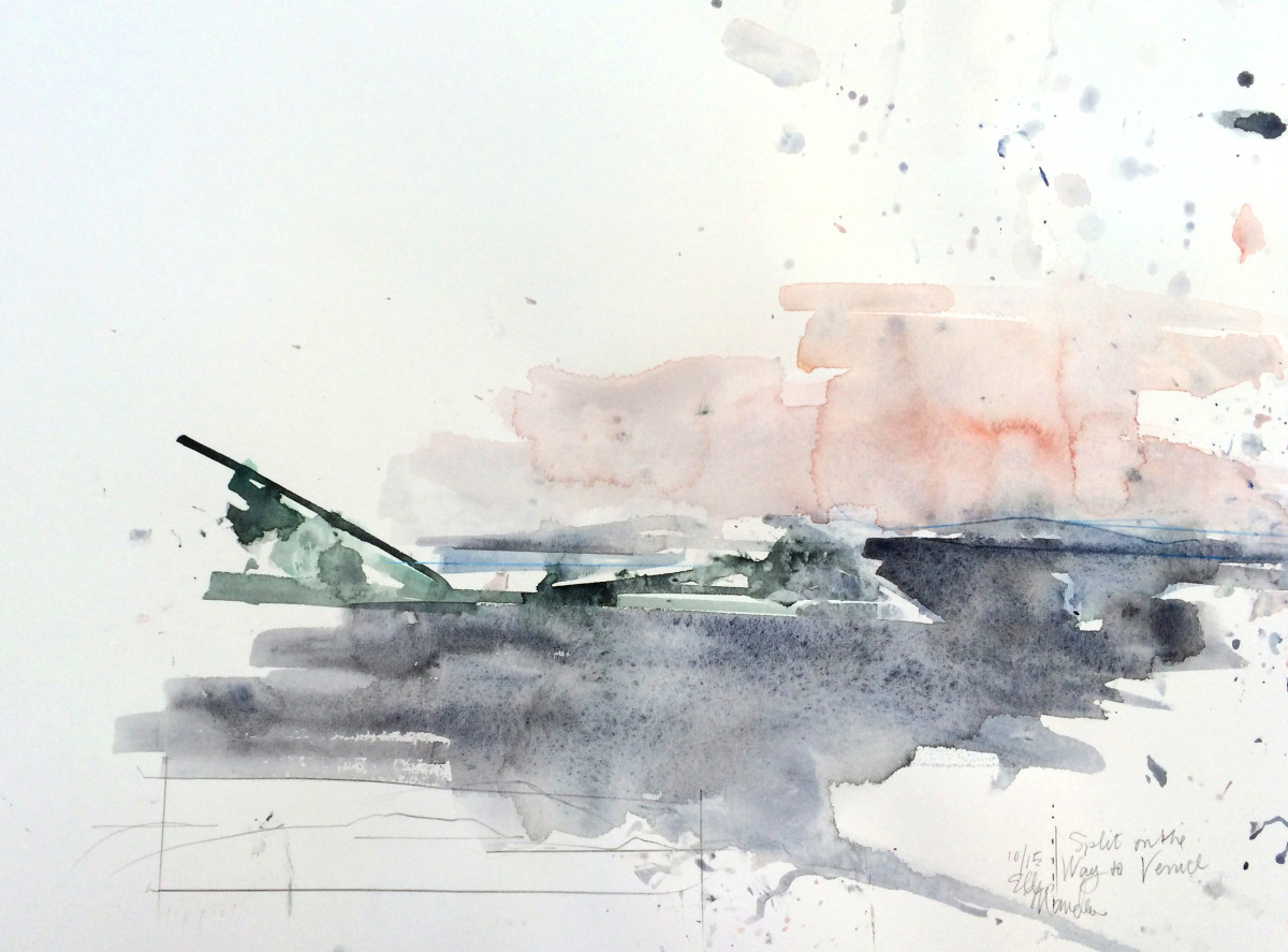 "Split" on the way to Venice by Ellen Mandelbaum  Image: Dawn one morning sitting on my balcony on a lovely cruise