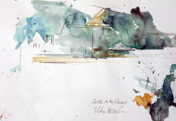 Castle on the Rhine by Ellen Mandelbaum 