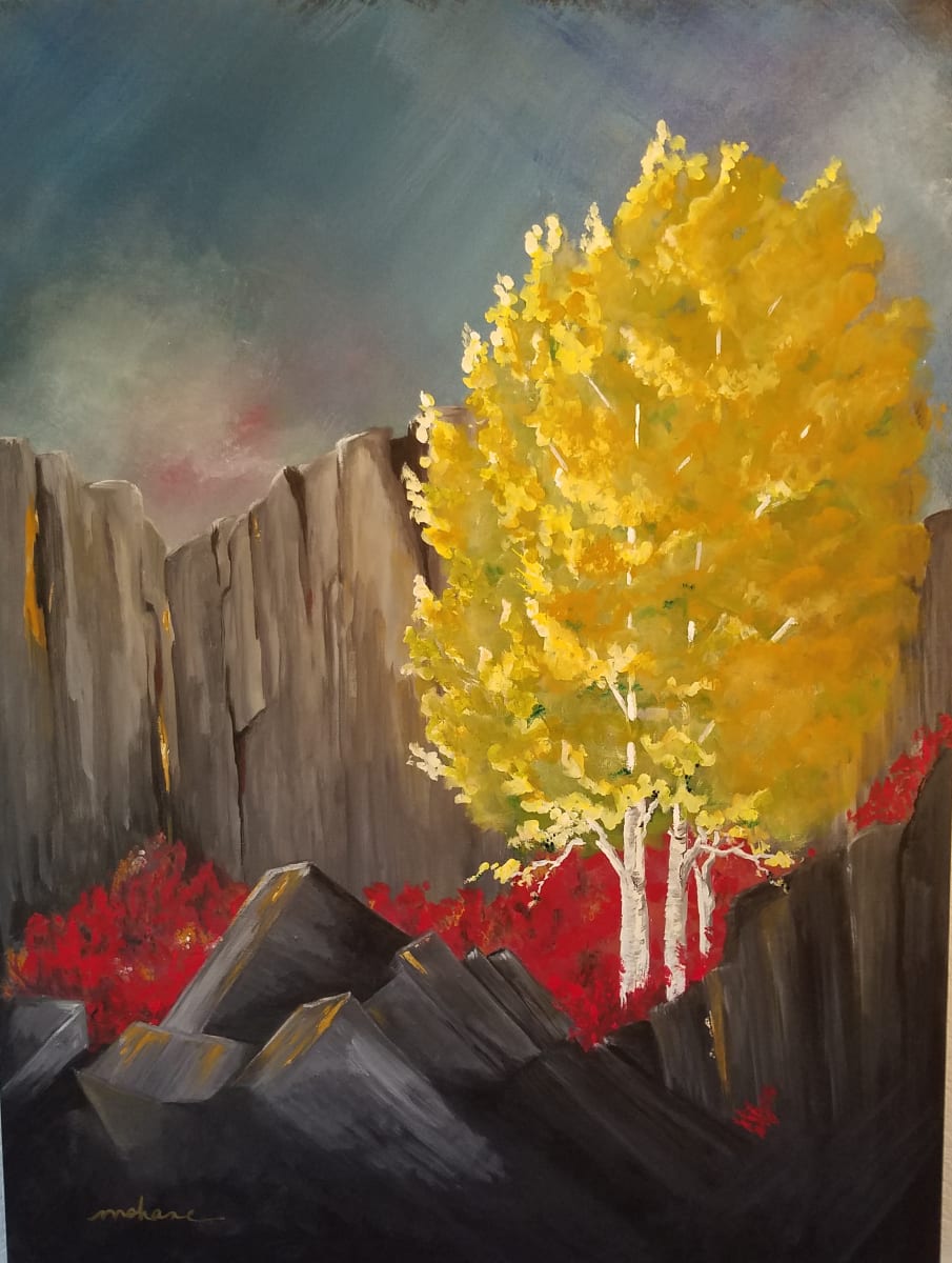 Red Gold Cliffs by M Shane 