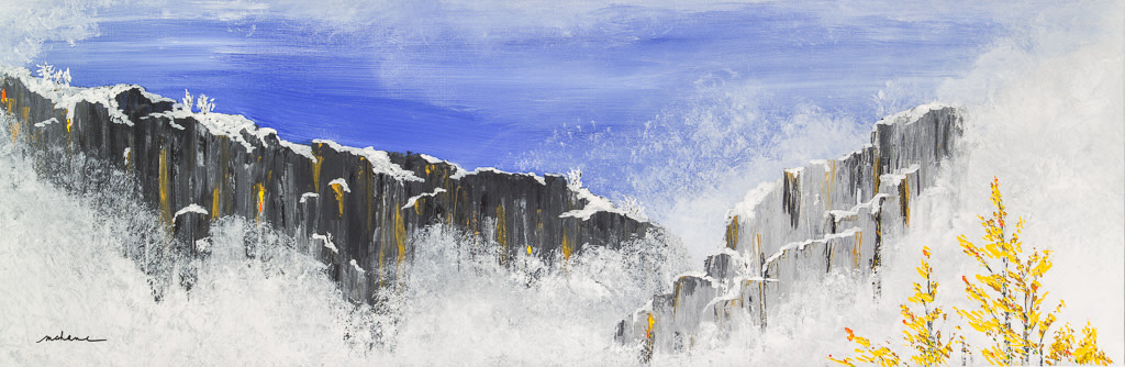 Frosty Cliffs 1 by M Shane  Image: Skyline on a frosty November day in Yosemite National Park. Inspired by a photograph by Erick Wand