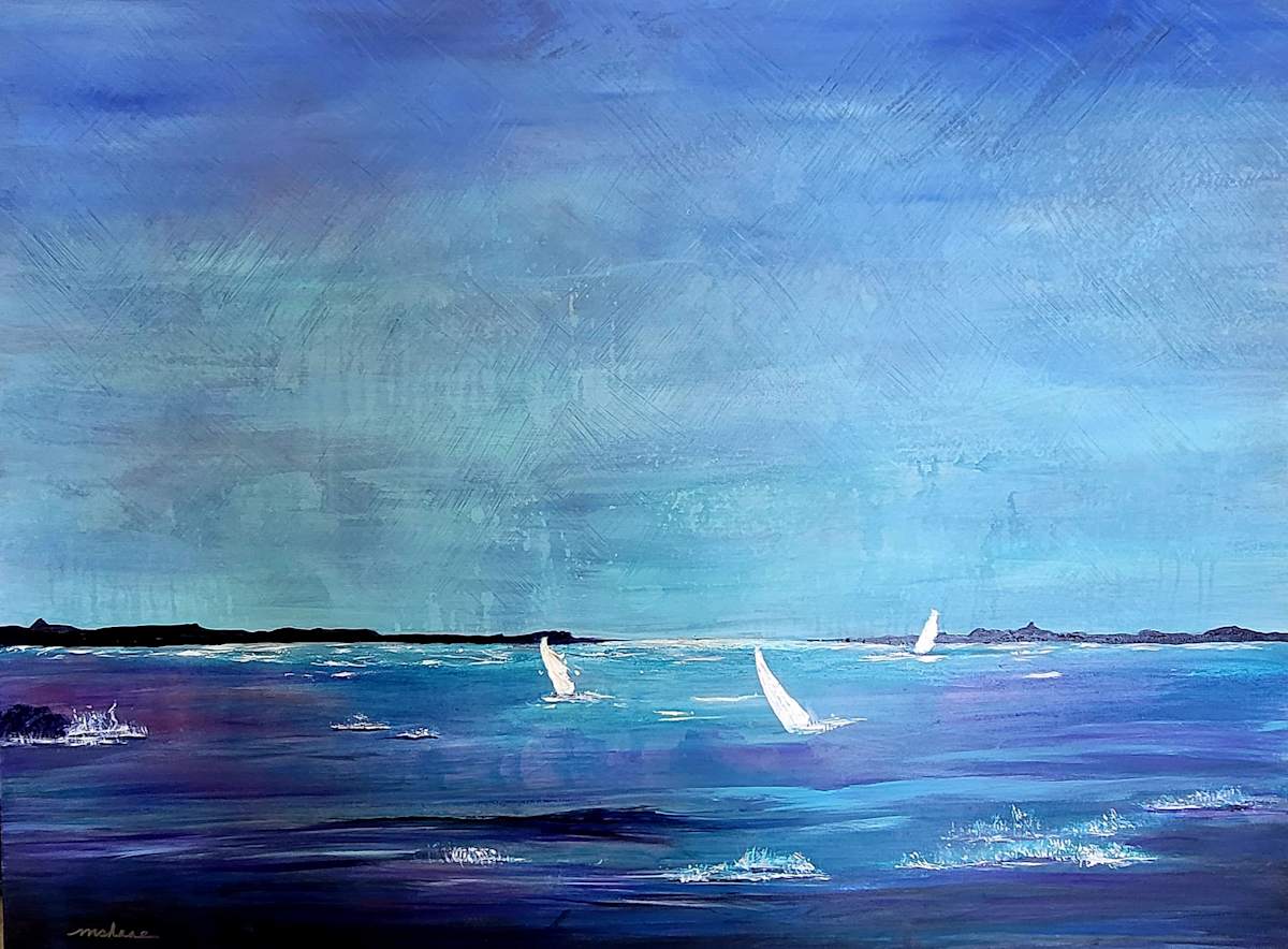 Dark Edges Series 4:Storm Sails by M Shane  Image: Stormy seas with a safe harbor. Vastness and endless adventures.