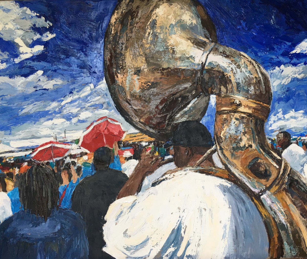 Sousaphone at JazzFest  by Isabelle Jacopin 