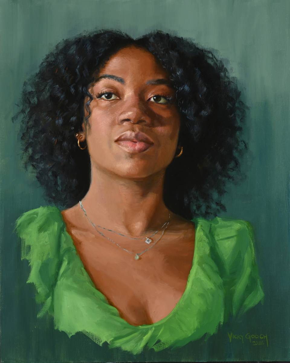 Herself in Green by Vicky Gooch, Image 1.