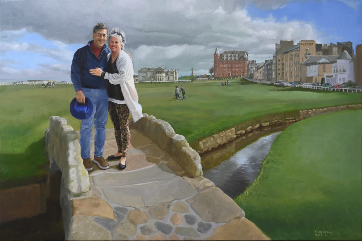 On the Swilcan Bridge by Vicky Gooch 