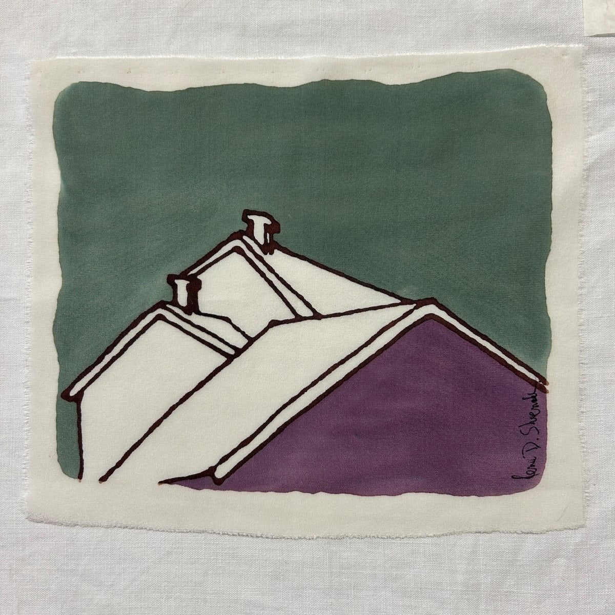 Juchefaux  Rooftops 1  (white roofs) by René D. Shoemaker 