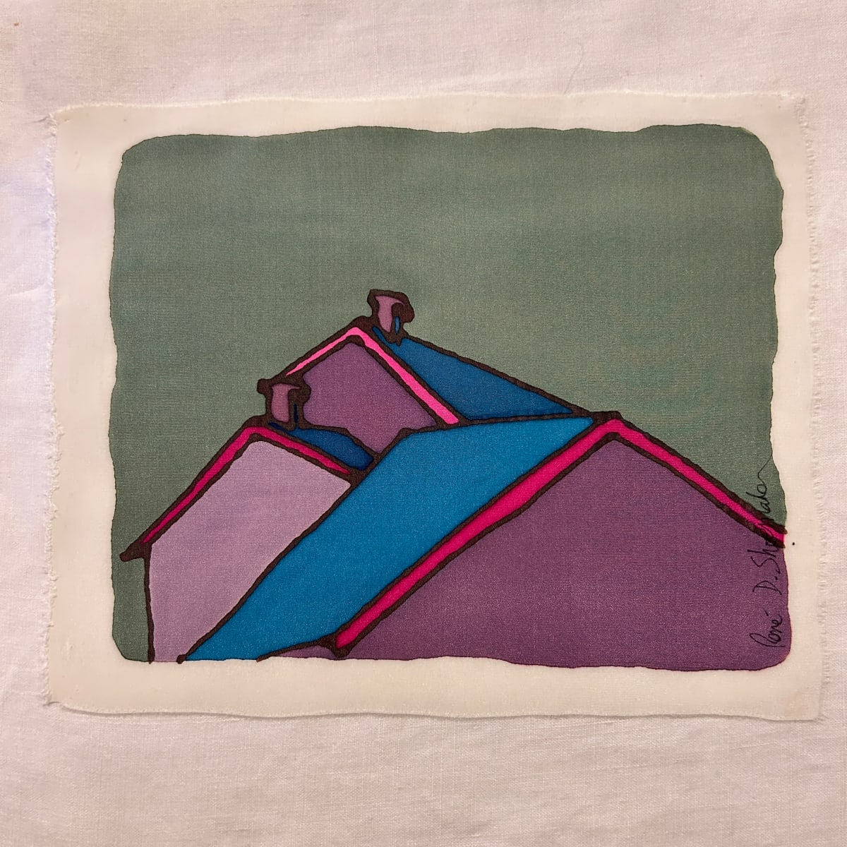 Juchefaux Rooftops 3 (night) by René D. Shoemaker 