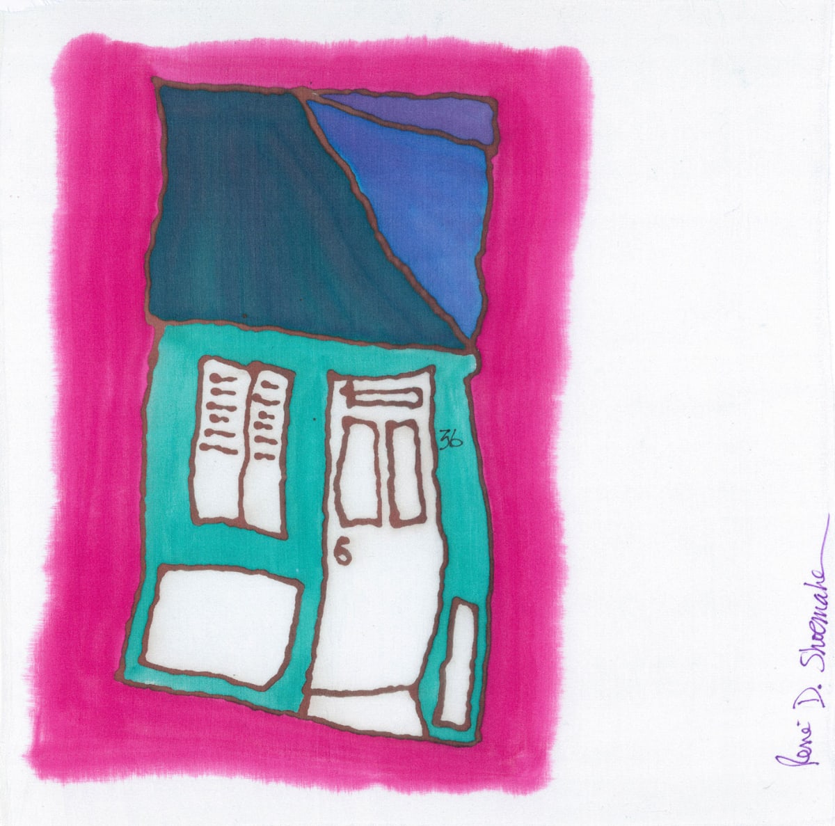 #36 rue de Beaumont, Felletin (rose) by René D. Shoemaker 