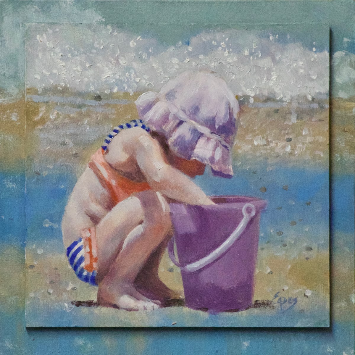 Beach Treasures In My Bucket by Linda Eades Blackburn 