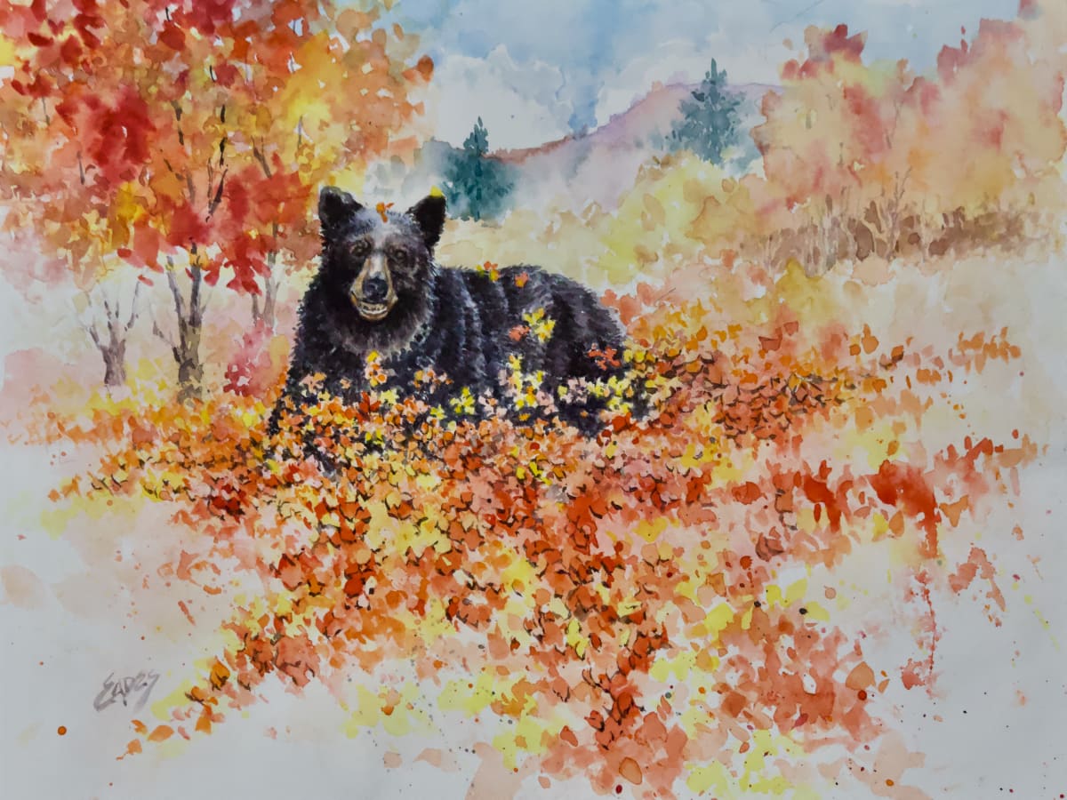 Bear in the Fall Woods 