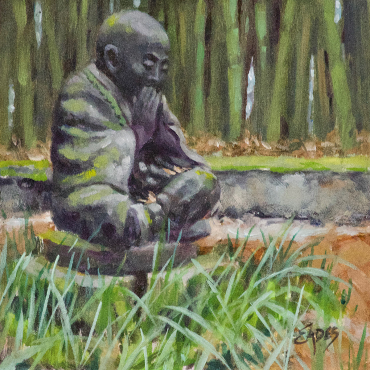 Buddah and Bamboo by Linda Eades Blackburn 