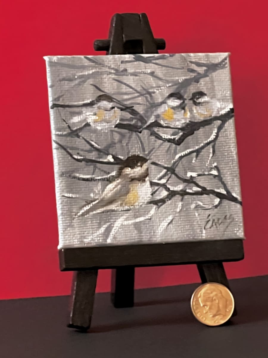 Four Little Chickadees Mini by Linda Eades Blackburn 