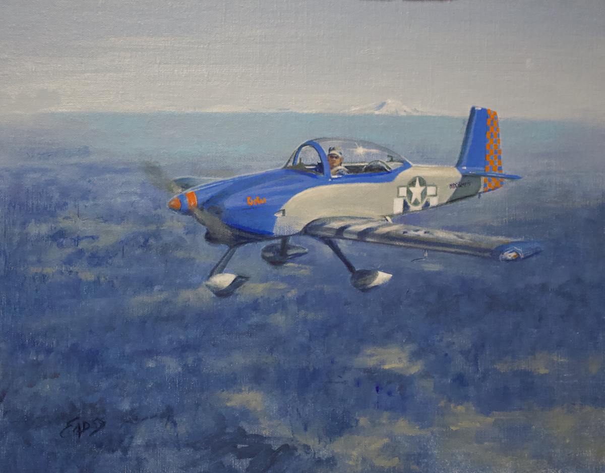 Miros Commission Plane by Linda Eades Blackburn 