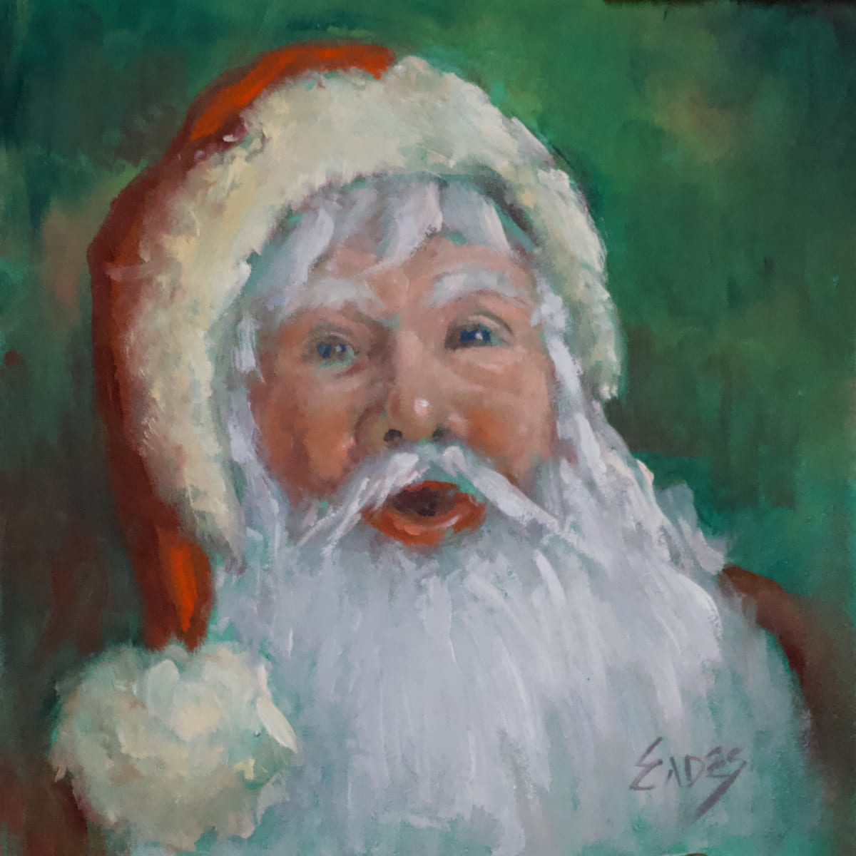 Santa Greetings by Linda Eades Blackburn 