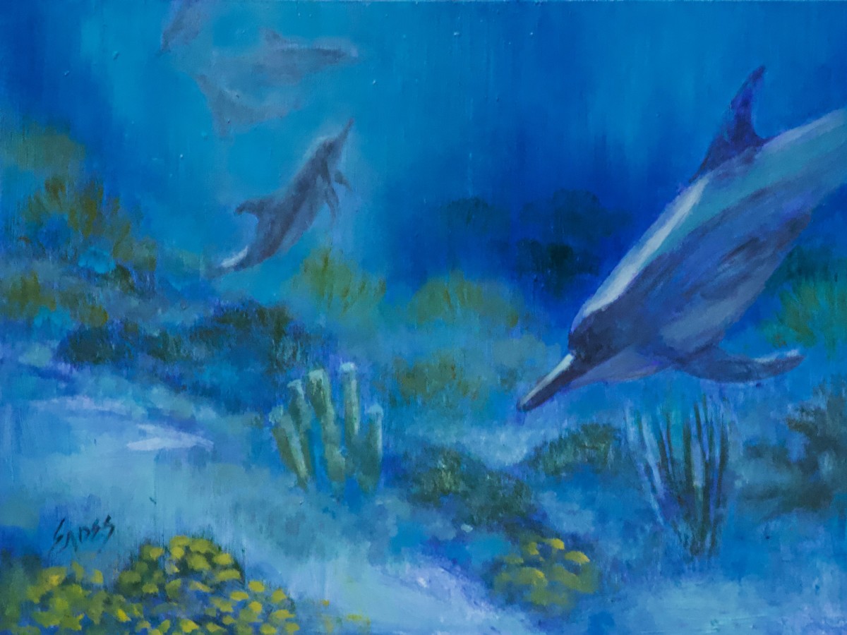 Spinner Dolphins by Linda Eades Blackburn 