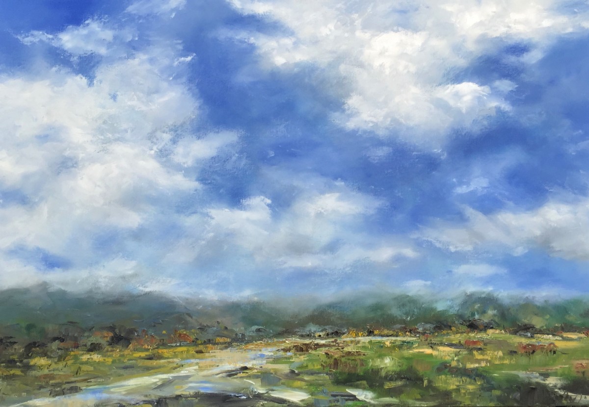 Misty Skies Over The Mountains by Tim Howe 