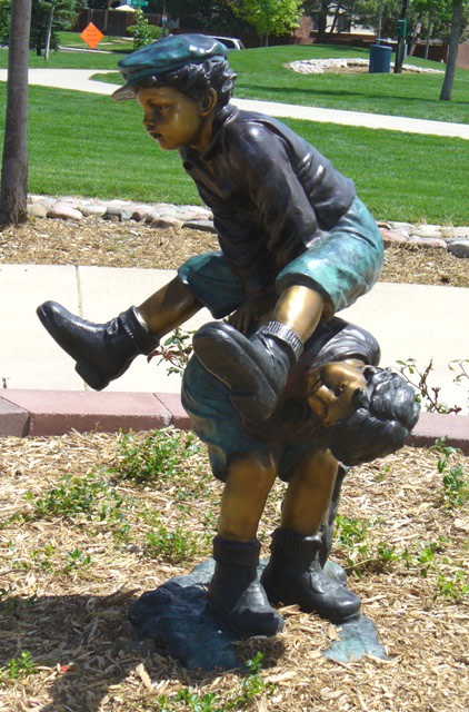 Boys Playing Leapfrog by William  Duffy 