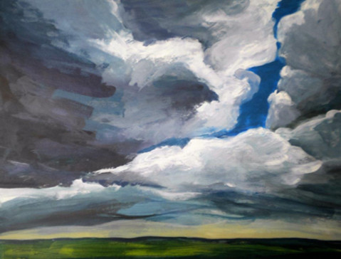 Clouds Over the Prairie by Sally Bullers 