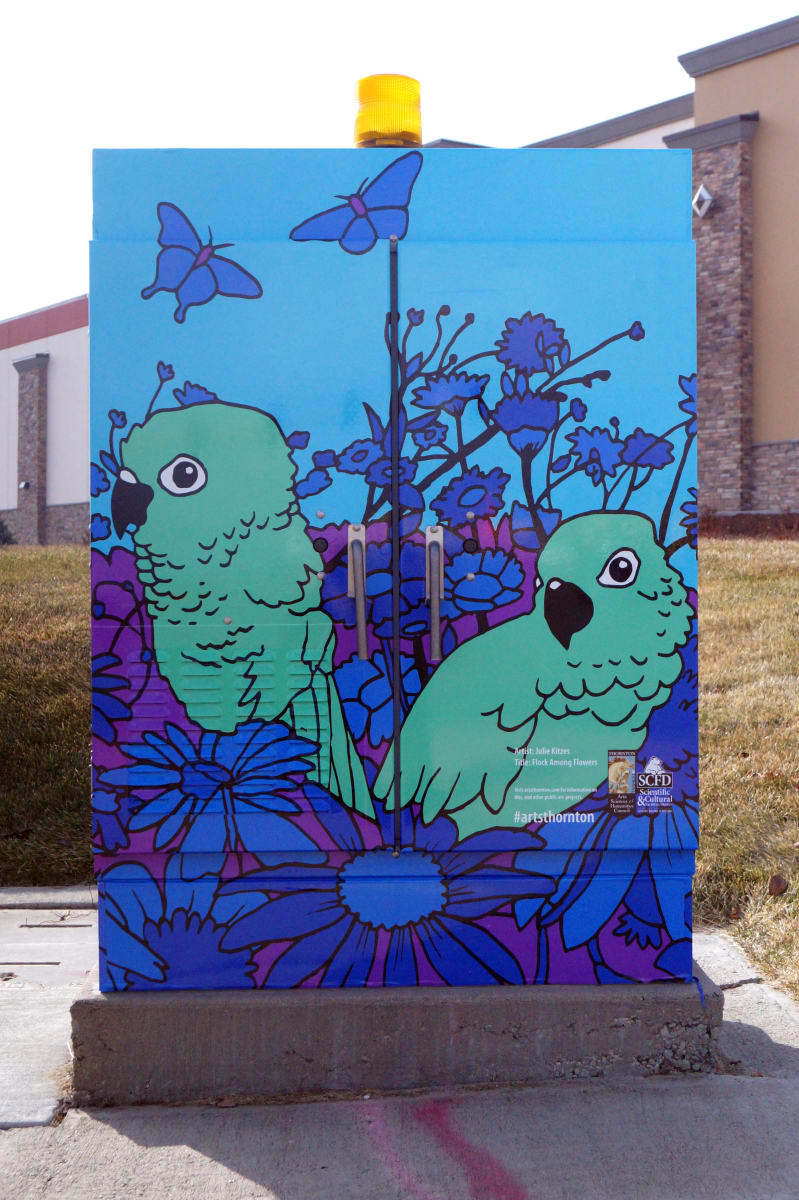 Flock Among Flowers by Julie Kitzes 